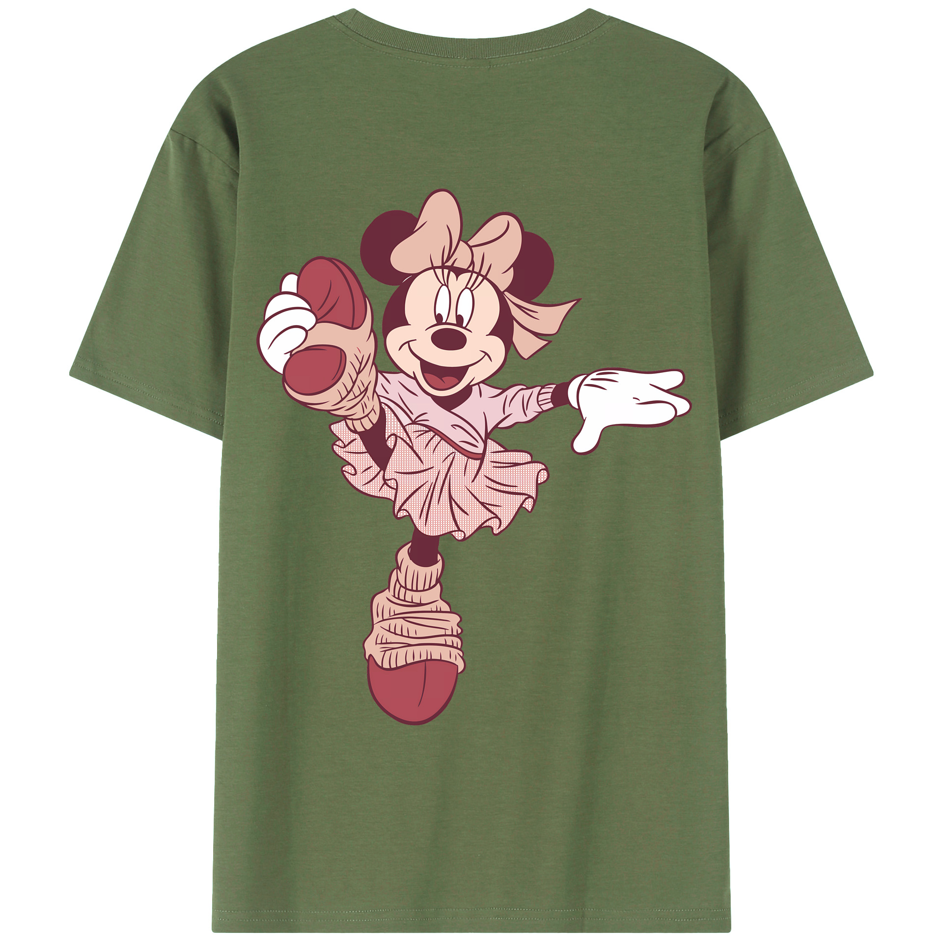 （画像用） ミッキーマウス Mickey Mouse 綿100％ メンズ半袖Tシャツ（バックプリント） 通気性